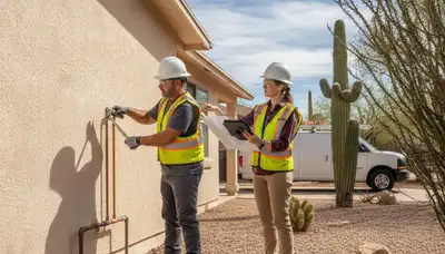 Plumber repairing a leak for Chandler, AZ plumbing repair service