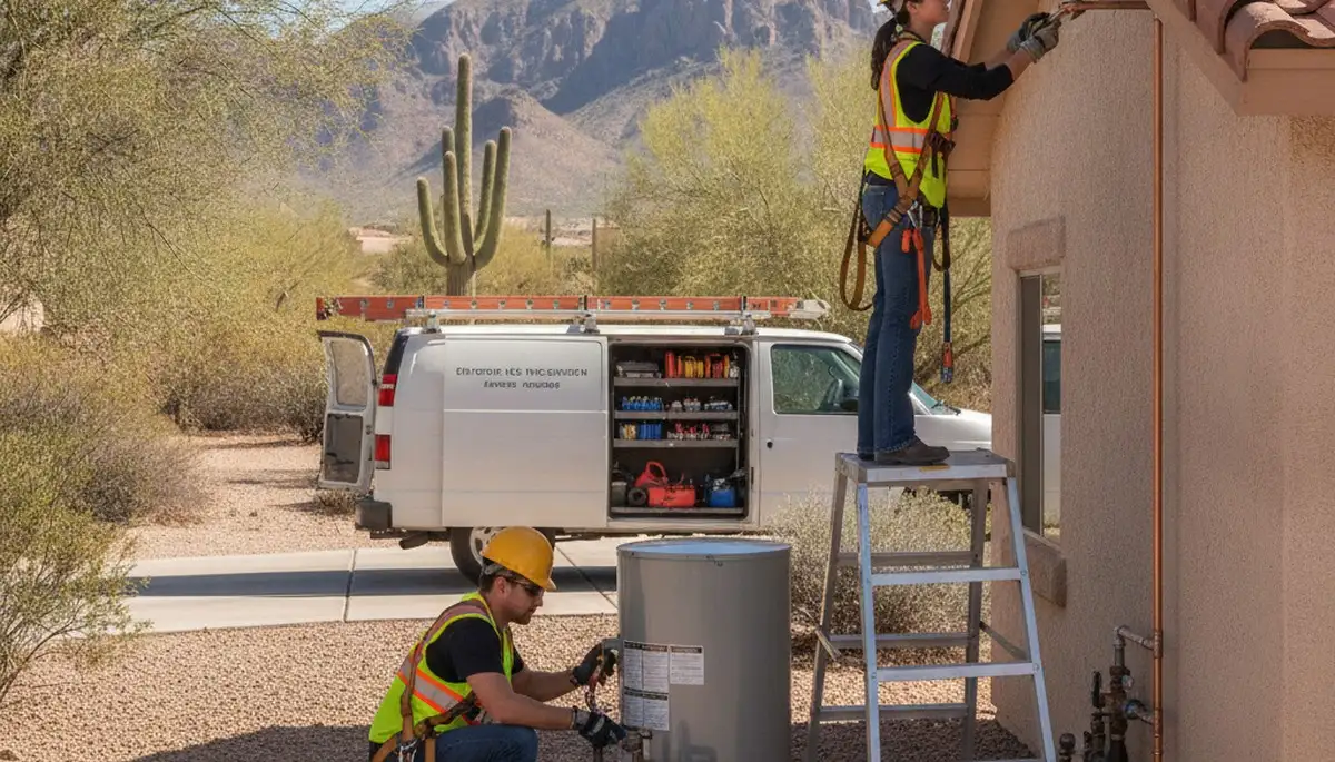 Plumber repairing a pipe in Chandler, AZ for plumbinginchandleraz-new.com service area residents