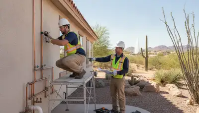 Plumber repairing a leak in Chandler, AZ for plumbinginchandleraz-new.com area service page