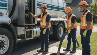 Septic pumping service truck for Chandler, AZ homes by On Call Plumbers