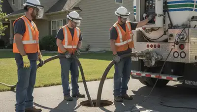 Septic pumping service truck for Chandler, AZ homes by On Call Plumbers