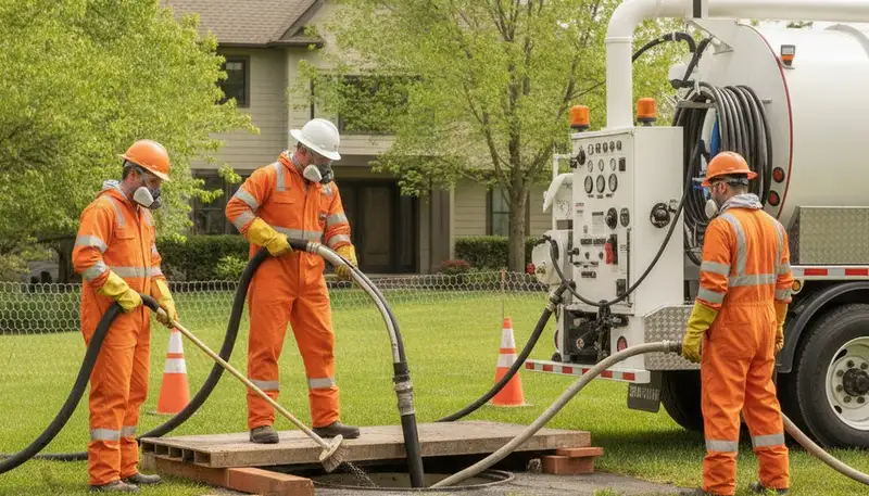 Septic tank cleaning service in Chandler, AZ by On Call Plumbers for residential plumbing maintenance