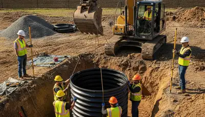 Septic tank installation crew serving Chandler, AZ homeowners for plumbing repair and new system setup