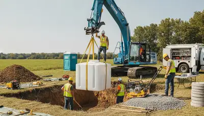 Septic tank installation service in Chandler, AZ by On Call Plumbers for local homes