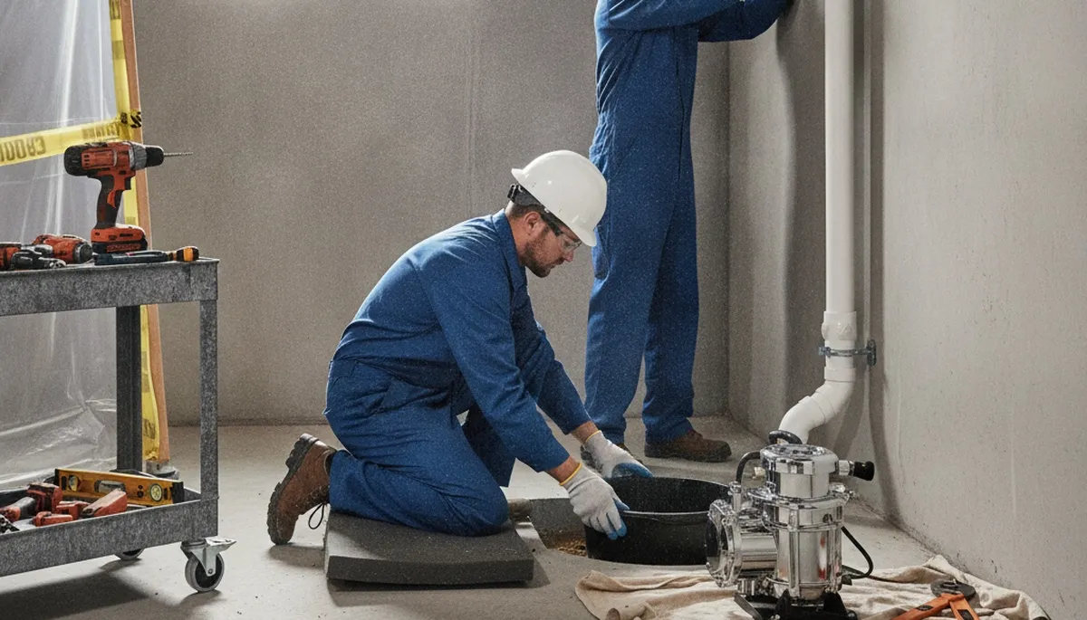 Sump pump installation in Chandler, AZ by On Call Plumbers for home flood protection