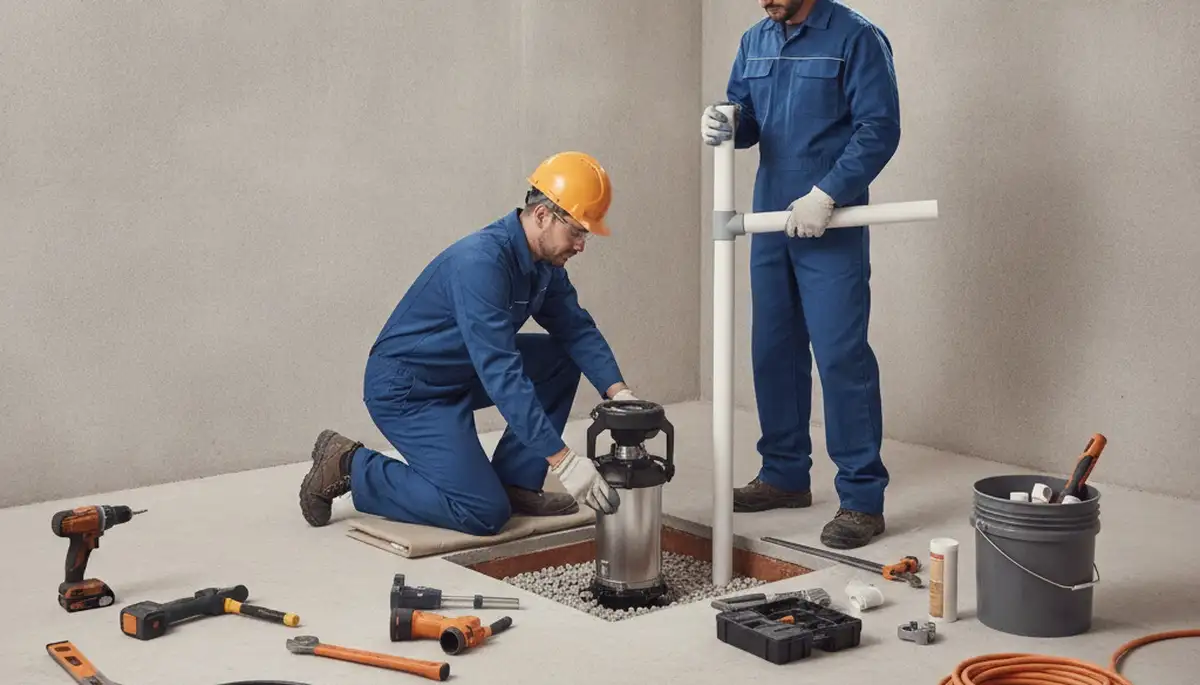 Sump pump installation in Chandler, AZ for home flood protection during monsoon season